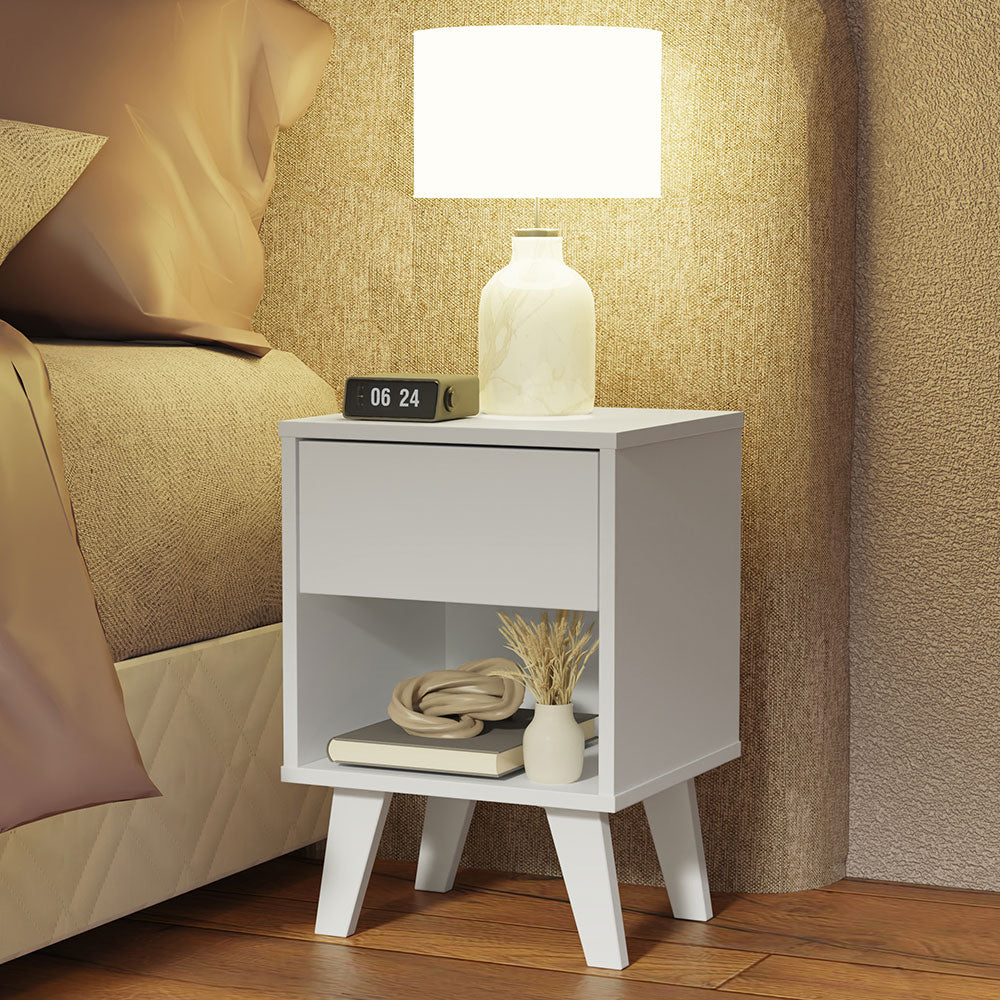 Buró Con 1 Cajón y Piés 3235 Blanco Madesa