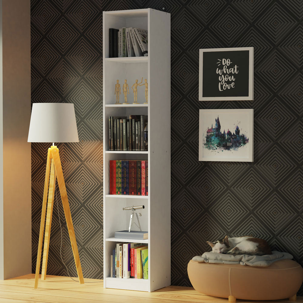 Estante Librero 6906 con 6 Nichos Blanco