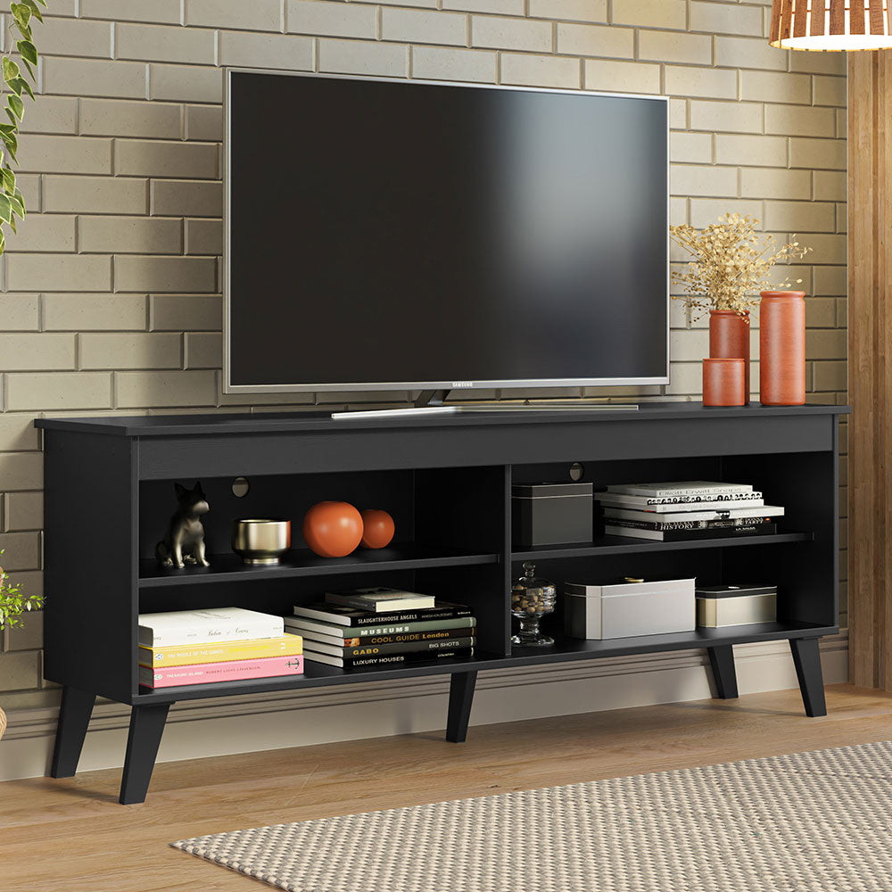 Mueble para TV hasta 65" con Patas Negro Turim