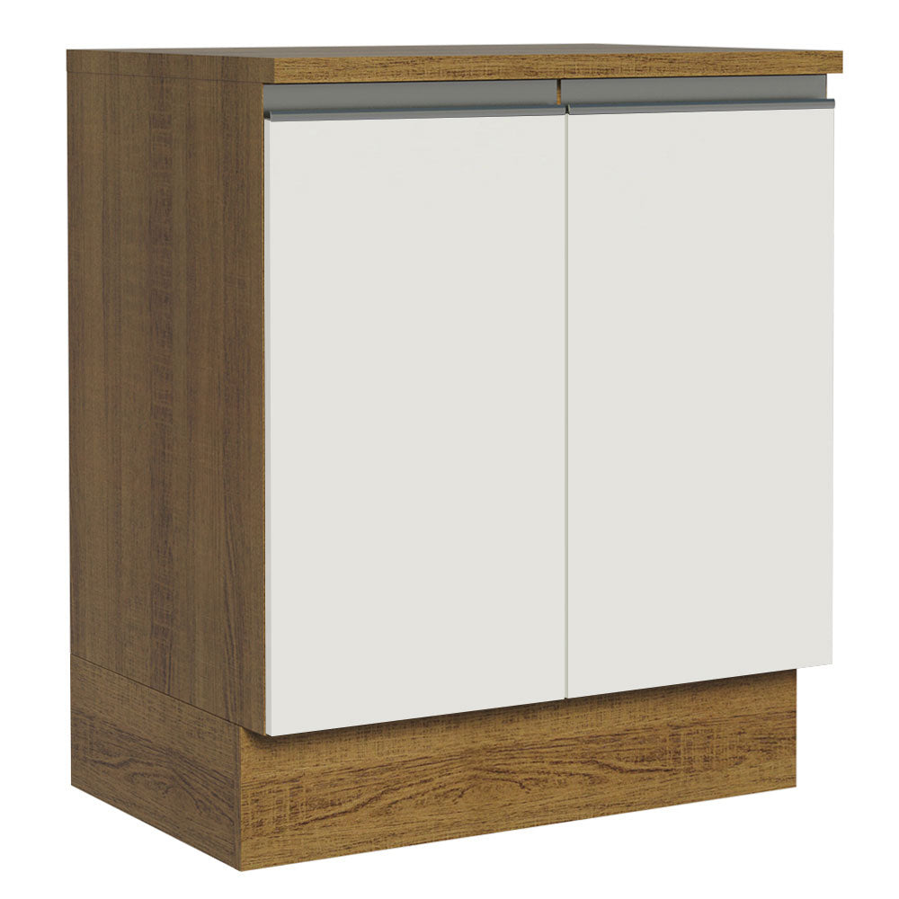 Mueble de Cocina Madesa Glamy 70 cm 2 Puertas Marrón/Blanco