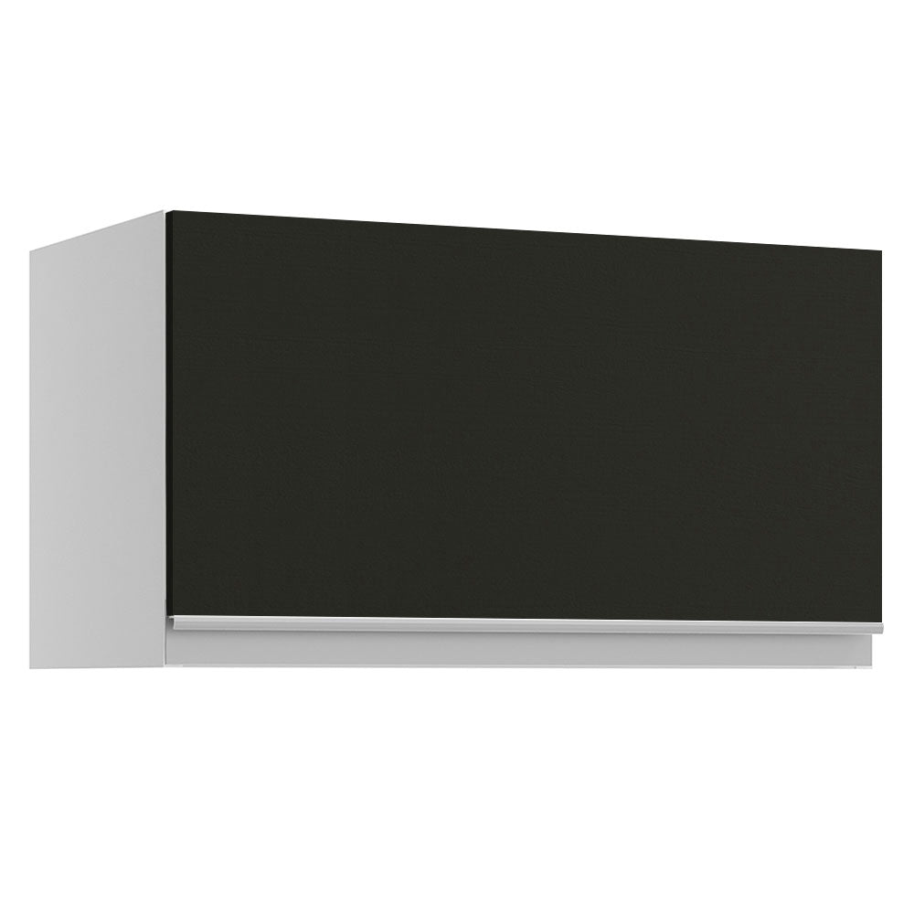 Gabinete Superior 60 cm 1 Puerta Abatible Glamy Blanco/Negro