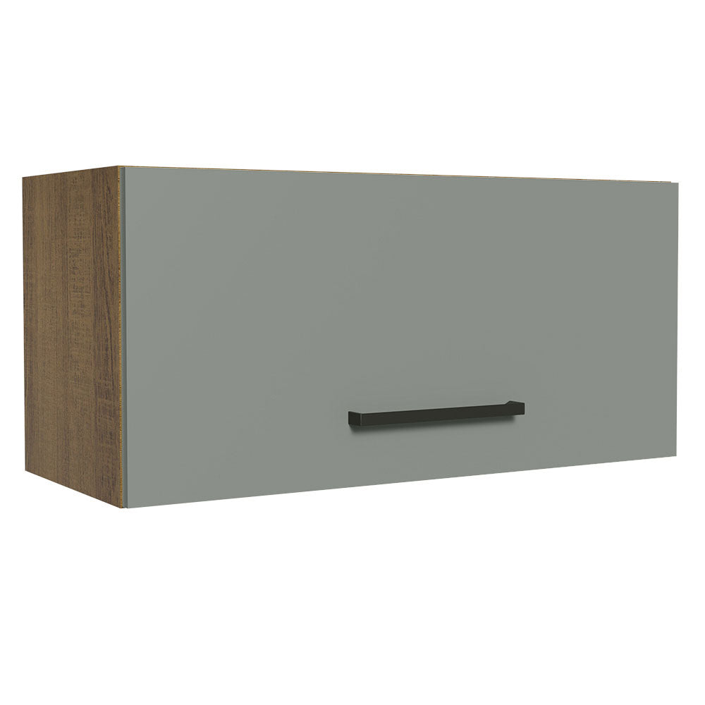 Gabinete Superior 70 cm 1 Puerta Abatible Agata Marrón/Gris