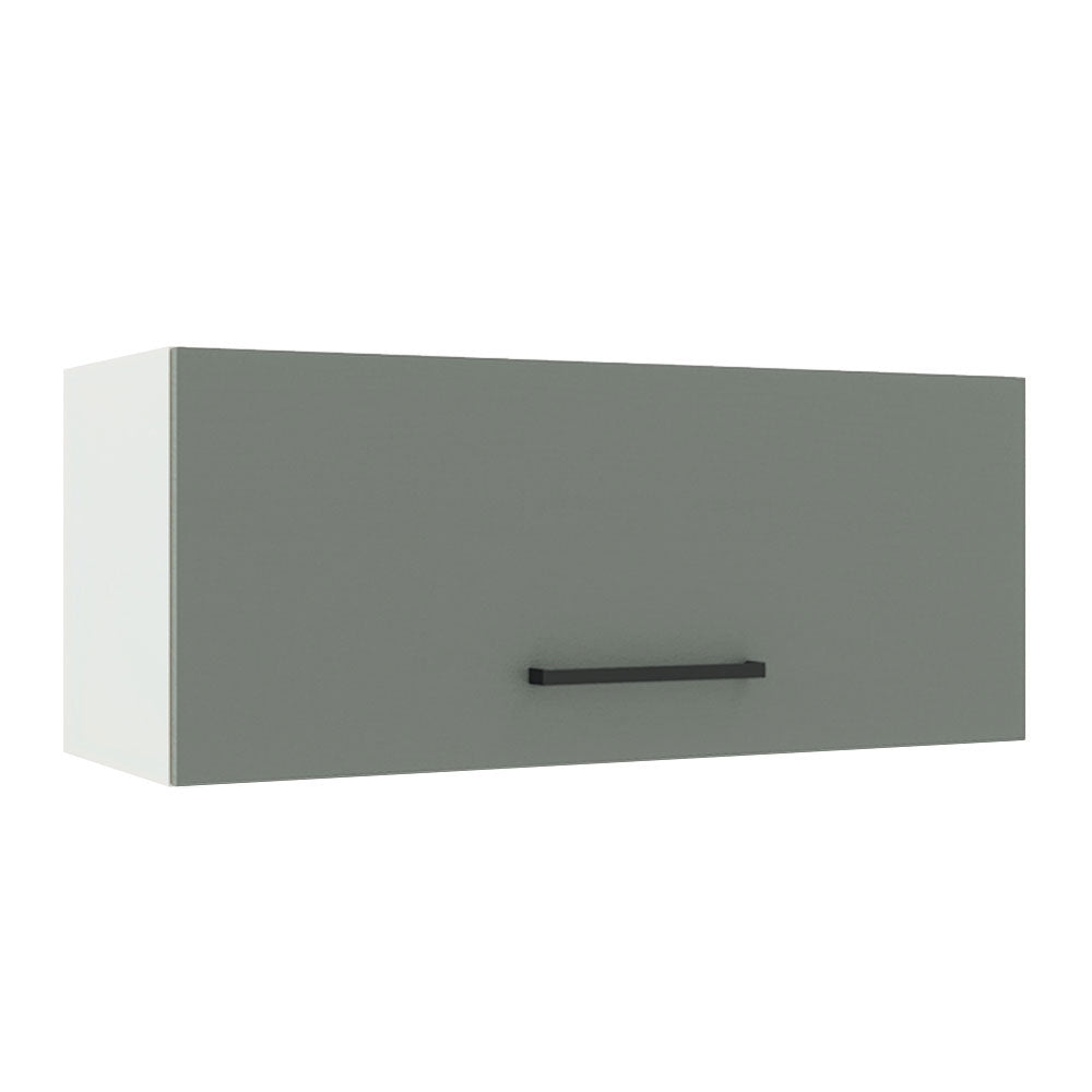 Gabinete Superior 80 cm 1 Puerta Abatible Agata Blanco/Gris