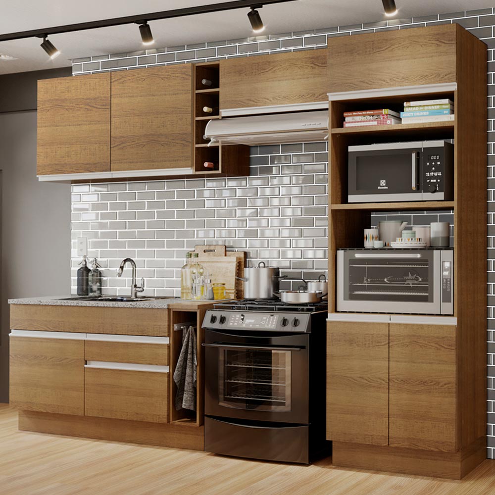 Cocina Integral 290cm Marrón Cristal 09