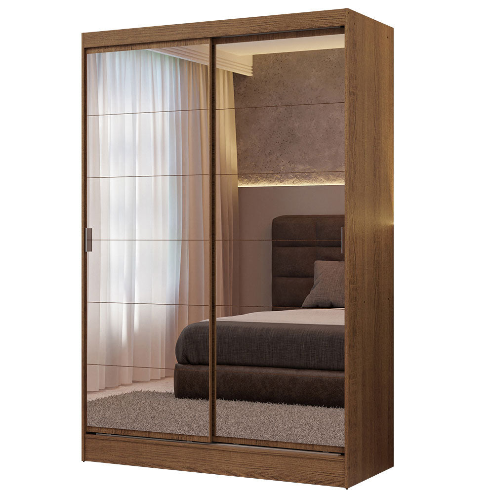 Clóset Soltero Luke 2 Puertas Corredizas Con Espejos