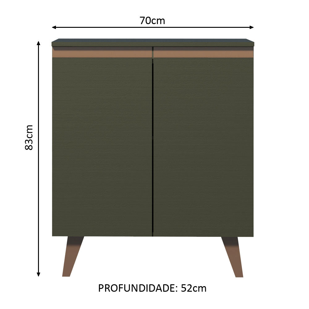 Gabinete Bajo 70 cm 2 Puertas Reims Negro