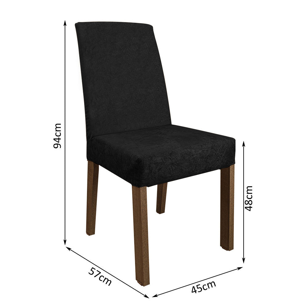 Juego 2 Sillas de Comedor 4255 Marrón/Oxford