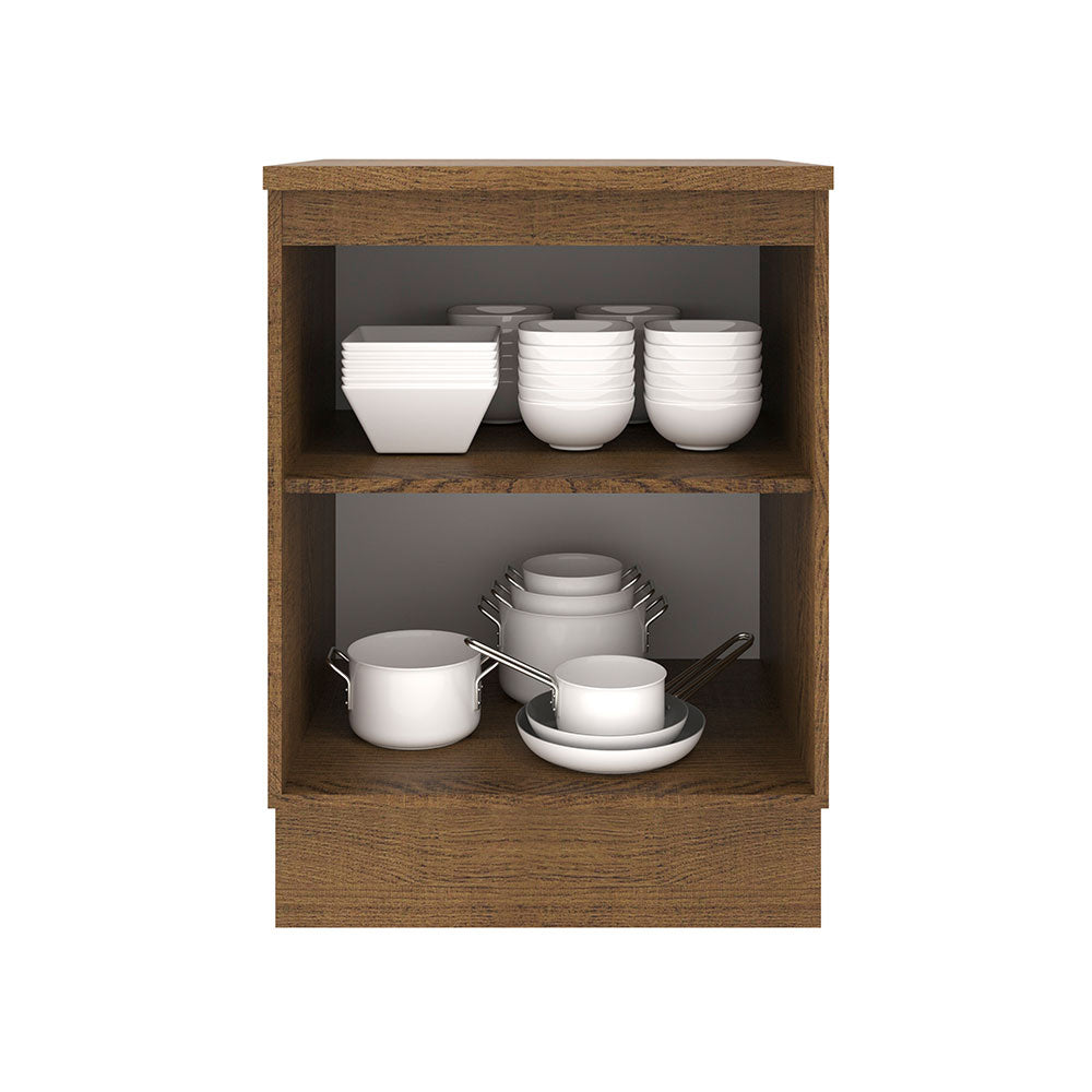 Mueble de Cocina Madesa Agata 60 cm 1 Puerta Marrón/Crema