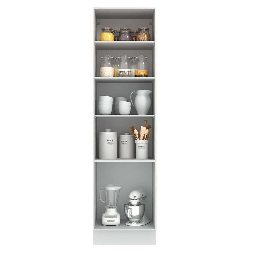 Mueble Despensa 60 cm 3 Puertas Agata Blanco/Gris