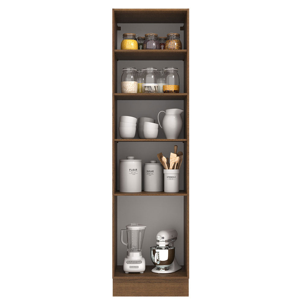 Mueble Despensa 60 cm 3 Puertas Agata Marrón/Gris