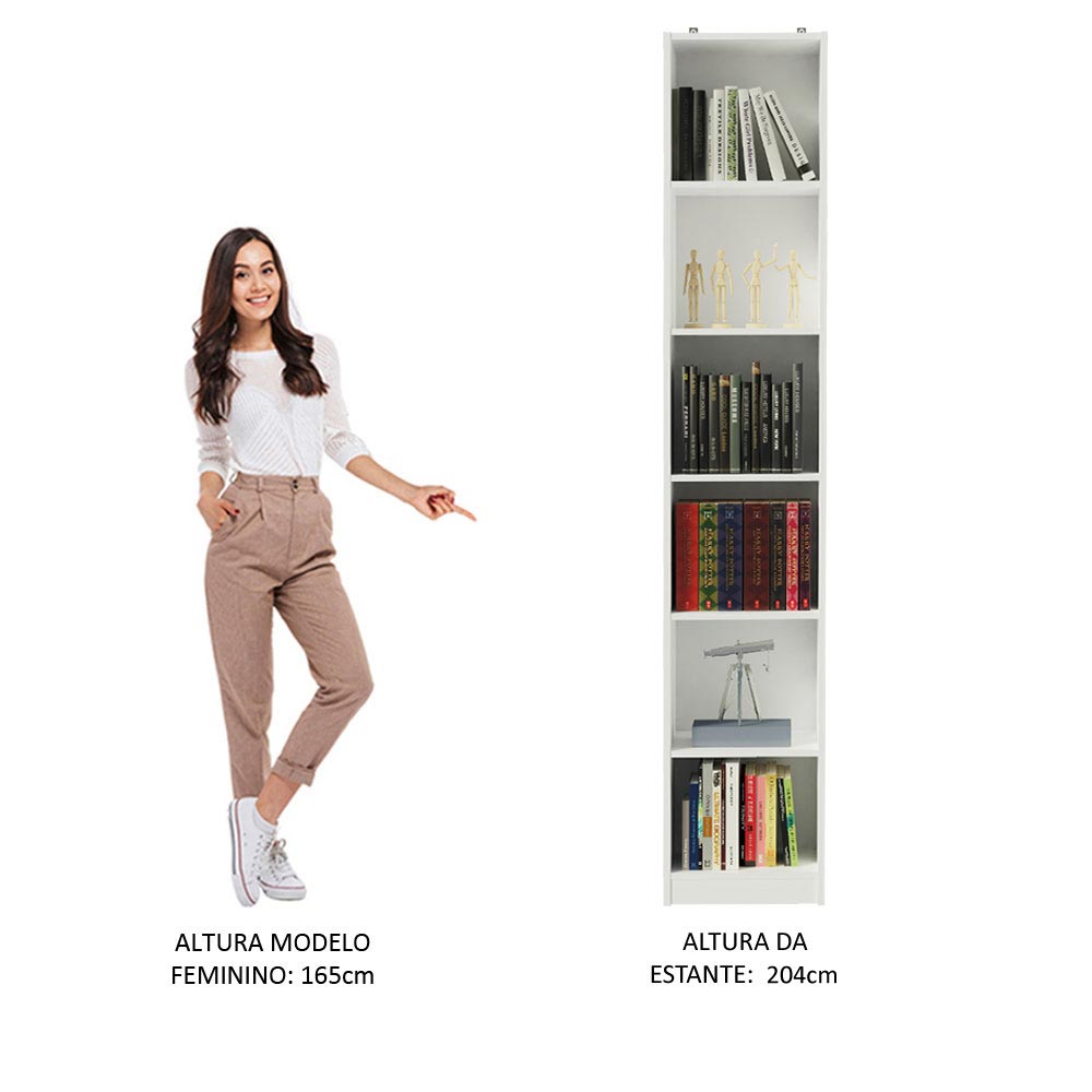 Estante Librero 6906 con Nichos Blanco