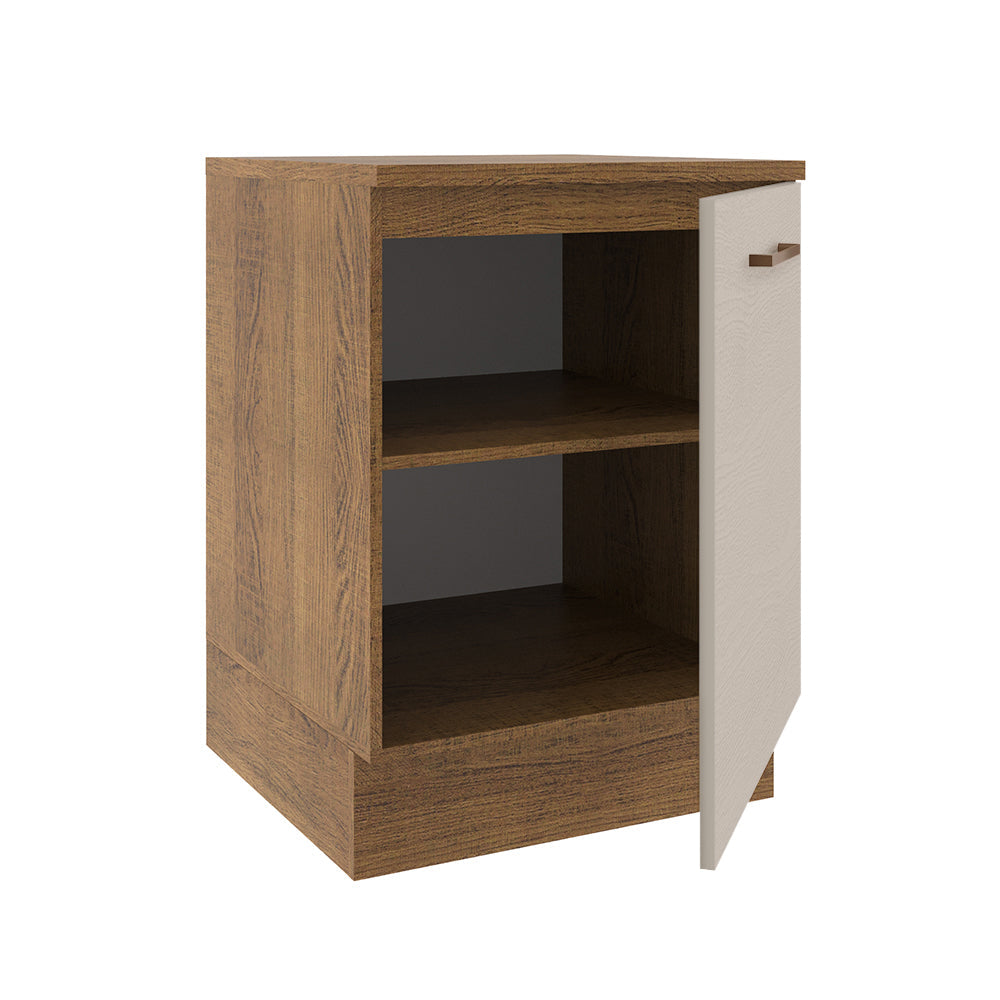 Mueble de Cocina Madesa Agata 60 cm 1 Puerta Marrón/Crema