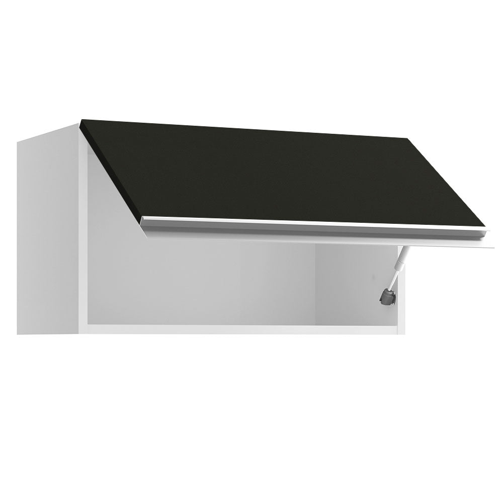 Gabinete Superior 60 cm 1 Puerta Abatible Glamy Blanco/Negro