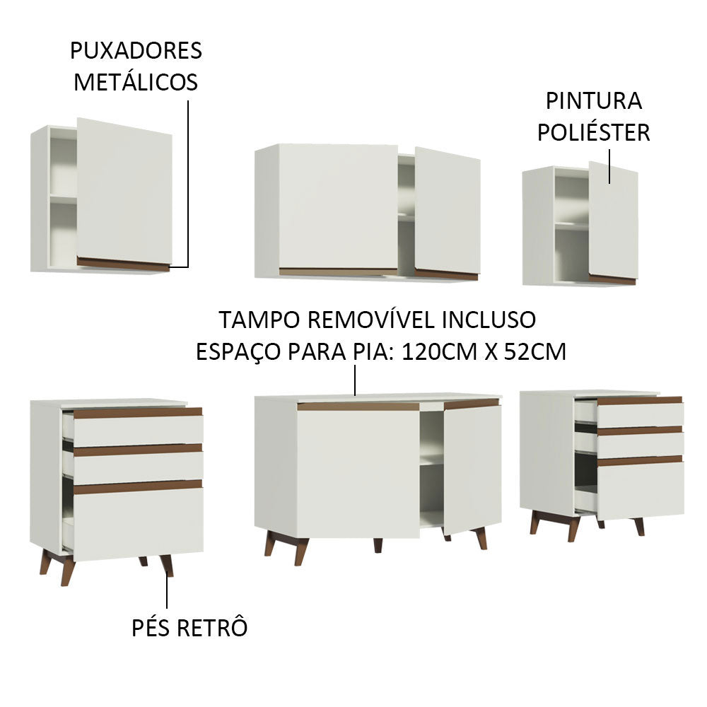 Cocina Integral 240cm Reims Blanco 02