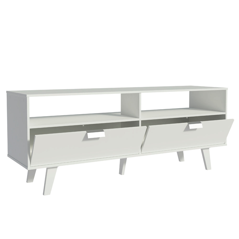 Mueble para TV hasta 55 Pulgadas Oslo con 2 Puertas Blanco