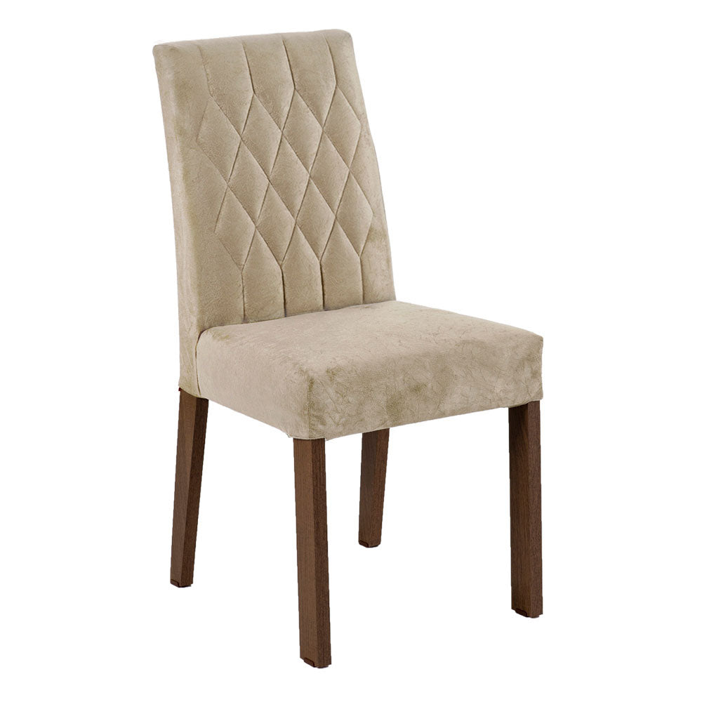 Juego de Comedor Mesa con Encimera de Vidrio 2 Sillas Marrón/Imperial Ciça