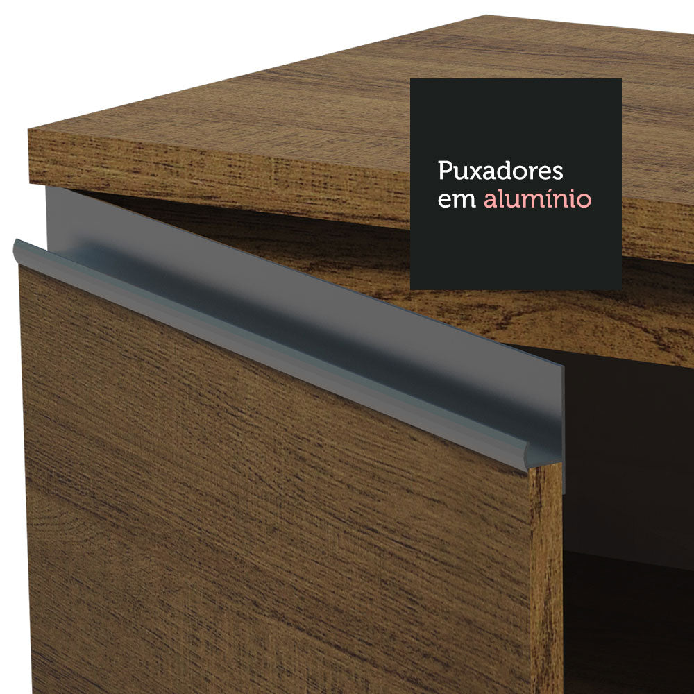 Cocina Integral 220 cm Marrón/Marrón/Blanco Parma 02