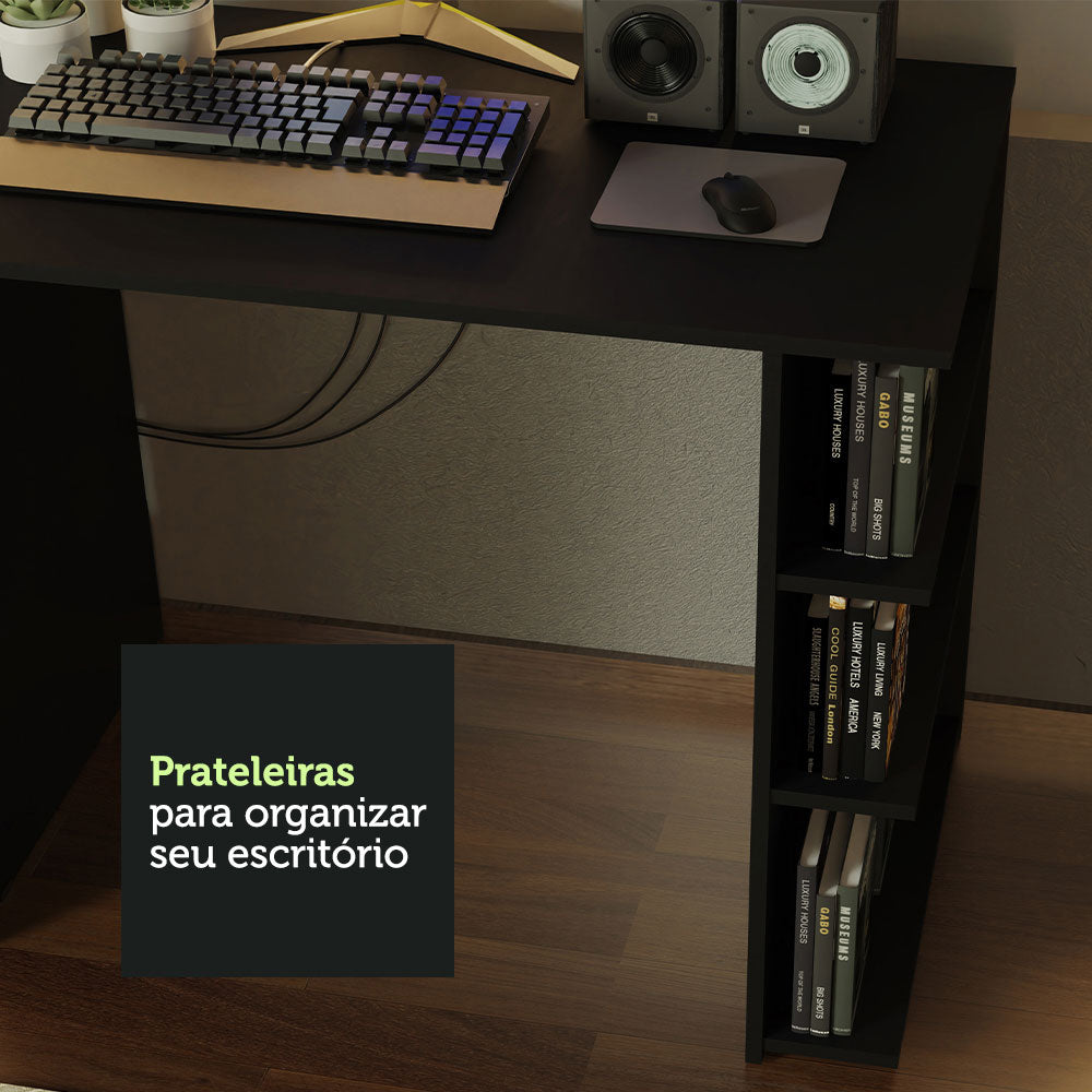 Escritorio Mesa para Computadora Office Negro 9414