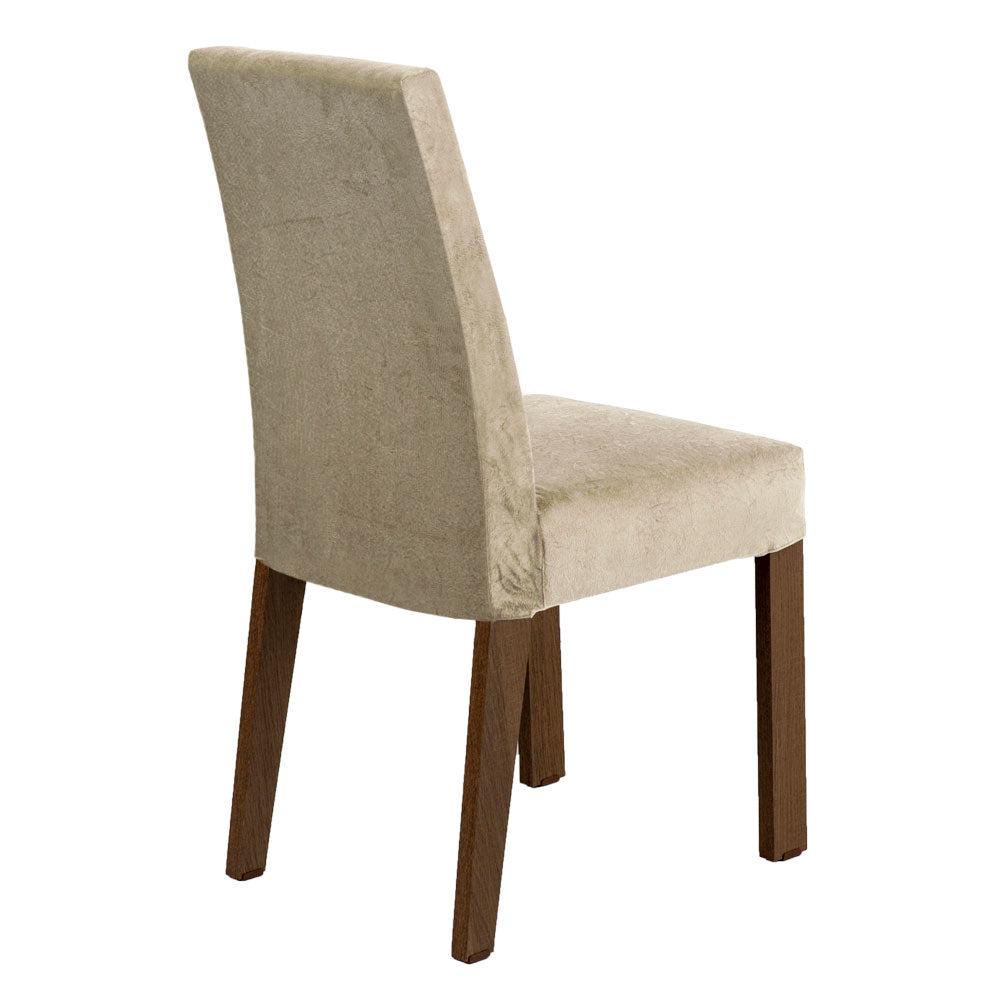 Juego de Comedor Mesa con Encimera de Vidrio 2 Sillas Marrón/Imperial Ciça