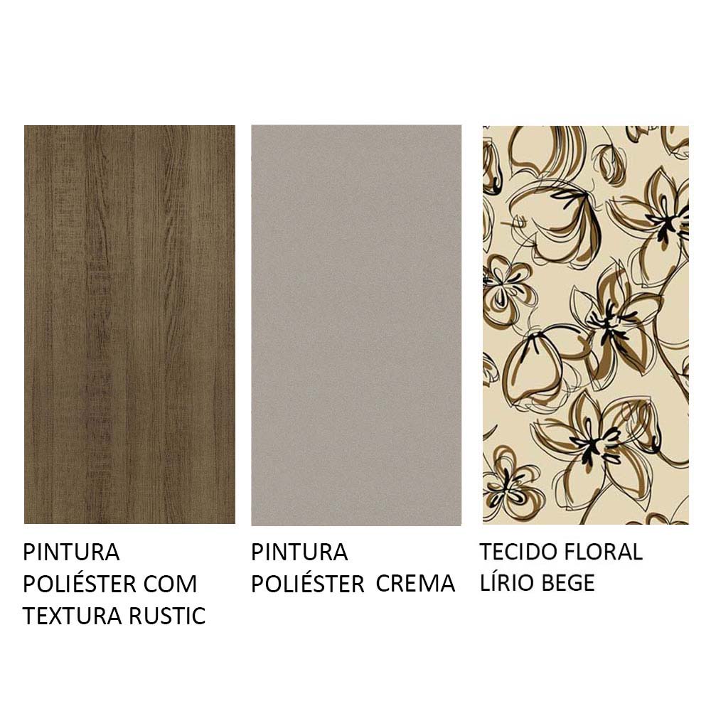 Kit 6 Sillas de Comedor 4291 Marrón/Crema/Lírio Beige