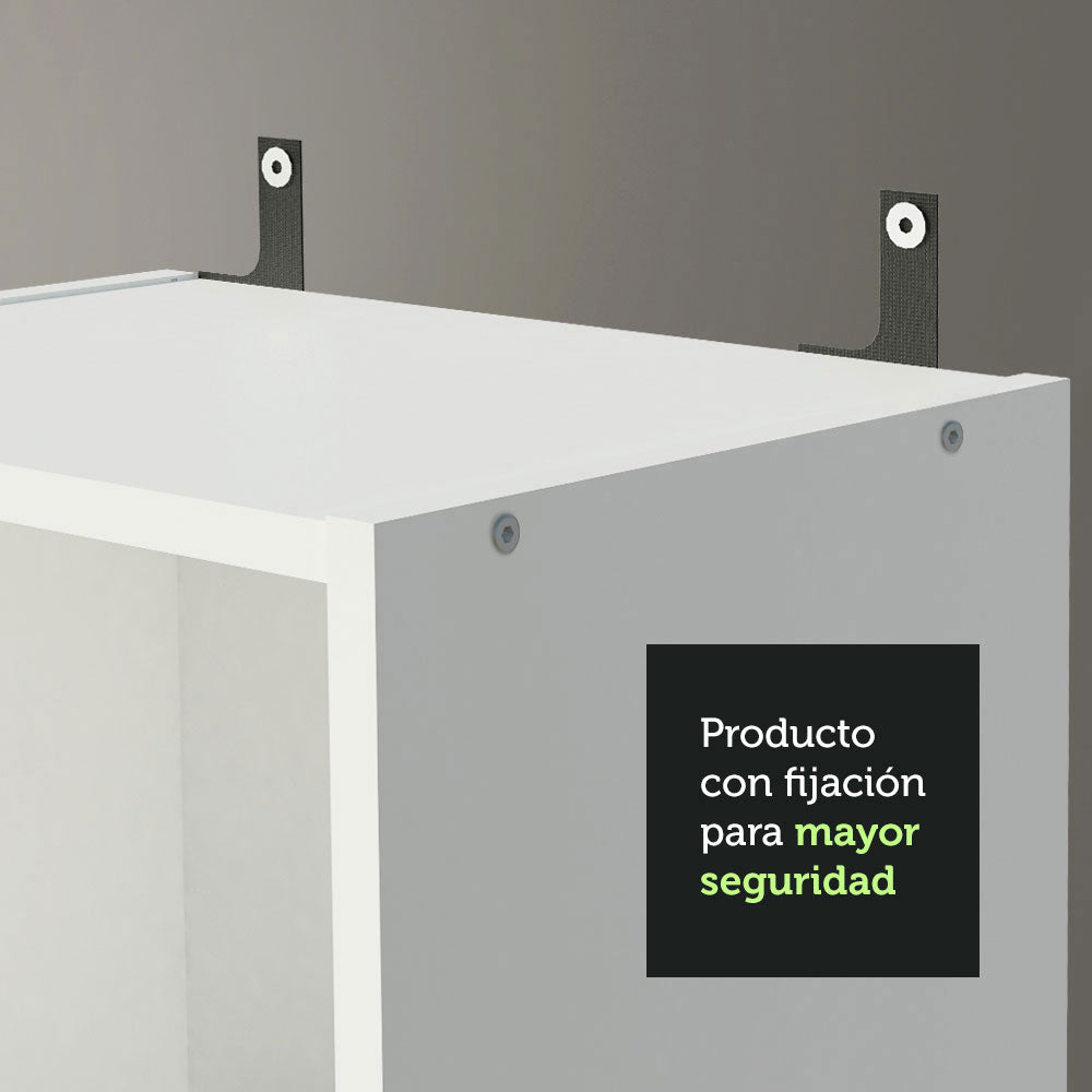 Estante Librero 6906 con 6 Nichos Blanco