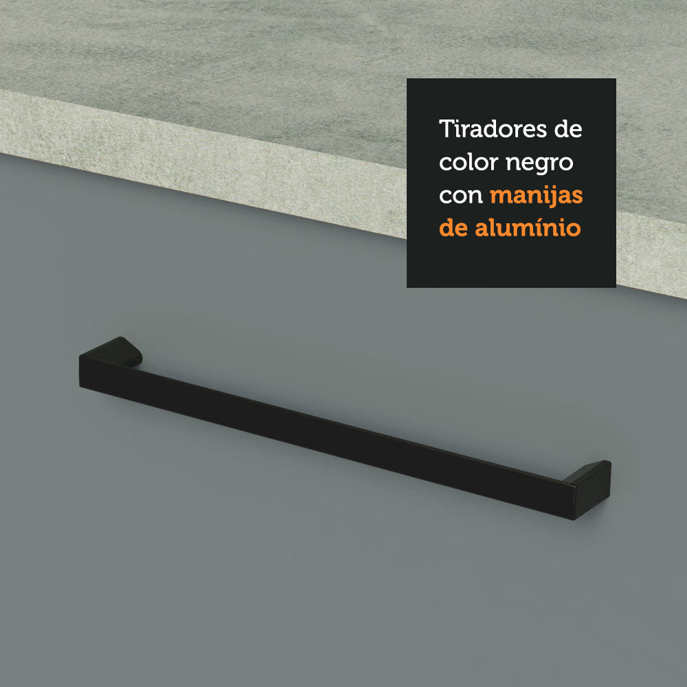 Cocina Integral 280cm Blanco/Gris Agata 04