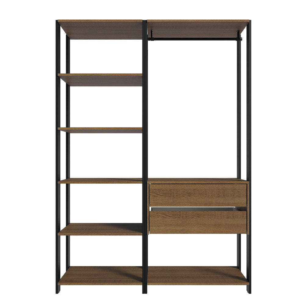 Clóset Modular Valencia 2 Cajones 129cm Marrón/Negro