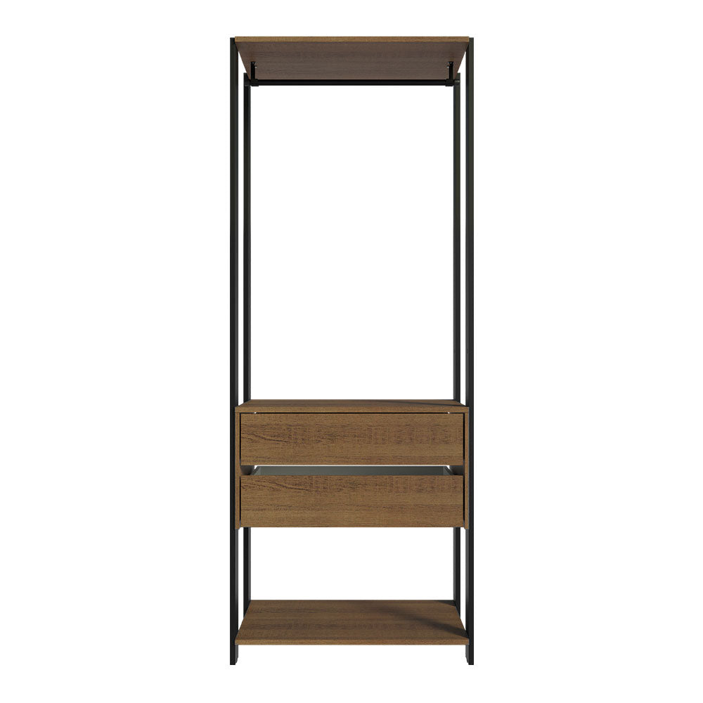 Clóset Modular Valencia 2 Cajones 70cm Marrón/Negro