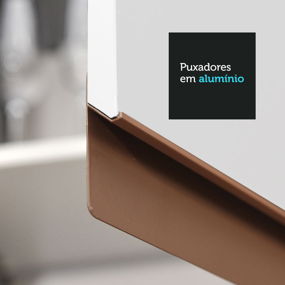 Kit con 2 Gabinetes de Cocina Reims 4 Puertas 1 Cajón (Con Encimera) Blanco