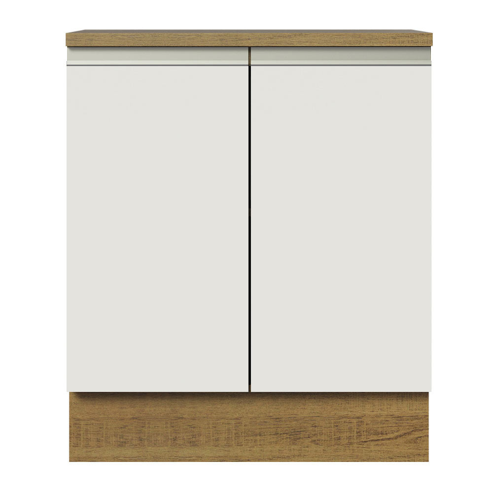 Mueble de Cocina Madesa Glamy 70 cm 2 Puertas Marrón/Blanco