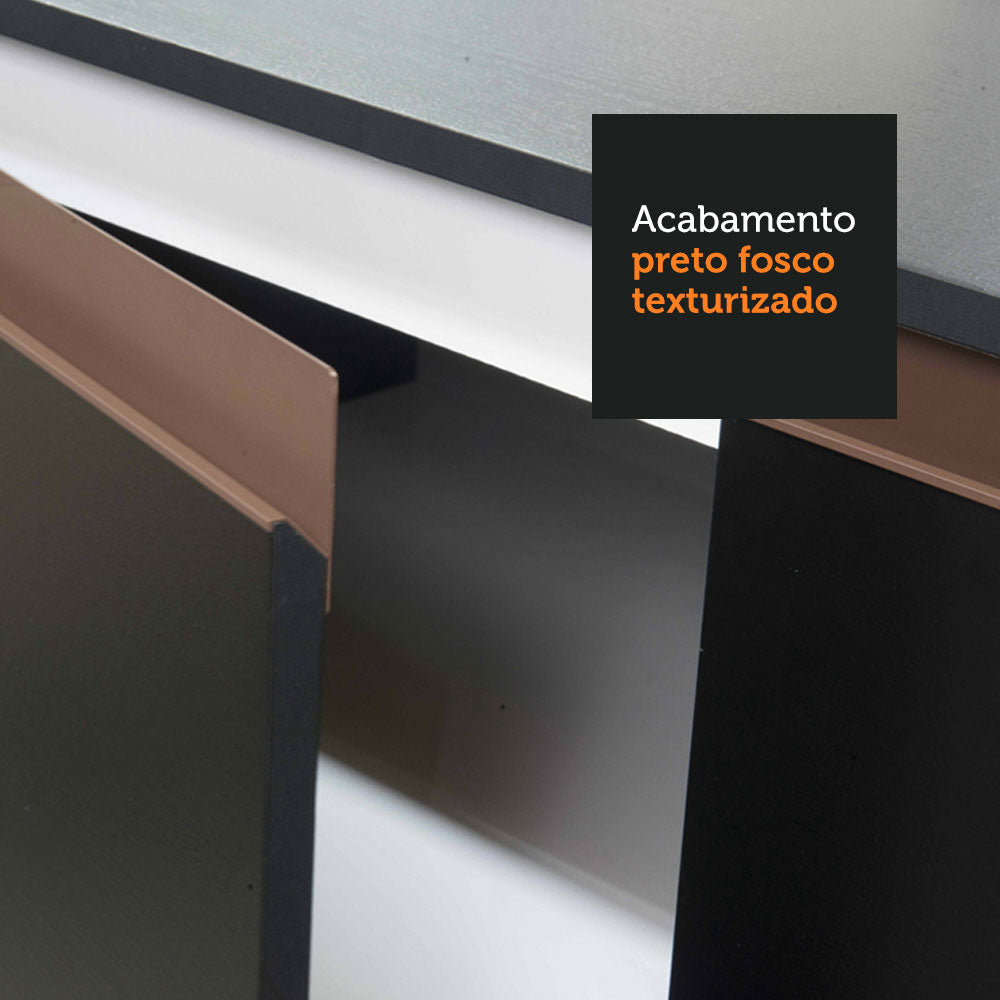 Cocina Integral Esquinera 462cm Reims Negro 02