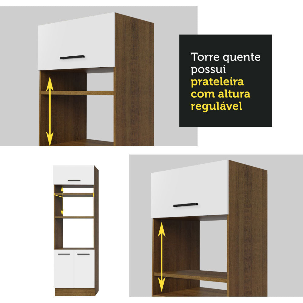 Cocina Integral 270cm Marrón/Blanco Agata 01