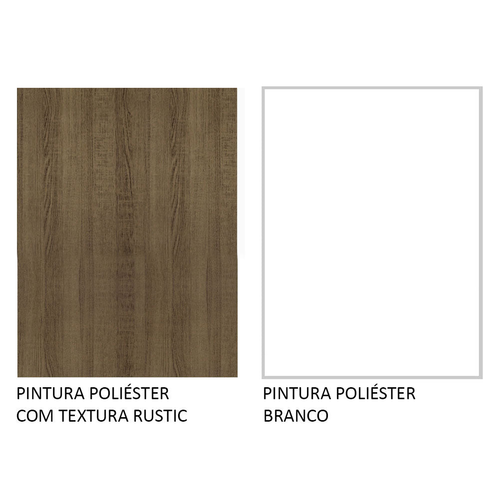 Cocina Integral 293cm con Lavadero Marrón/Blanco Emilly 08