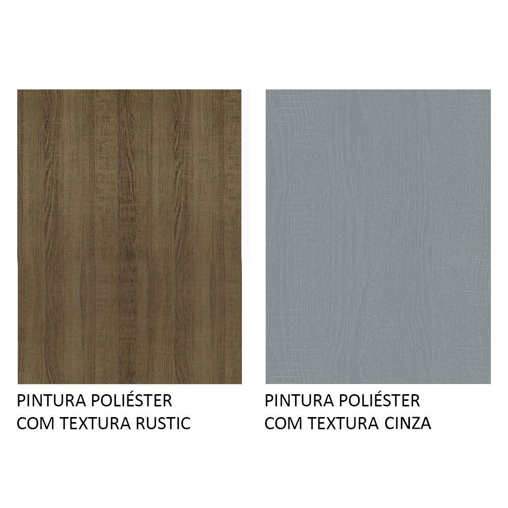 Cocina Integral Esquinera 417cm Marrón/Gris Emilly 02