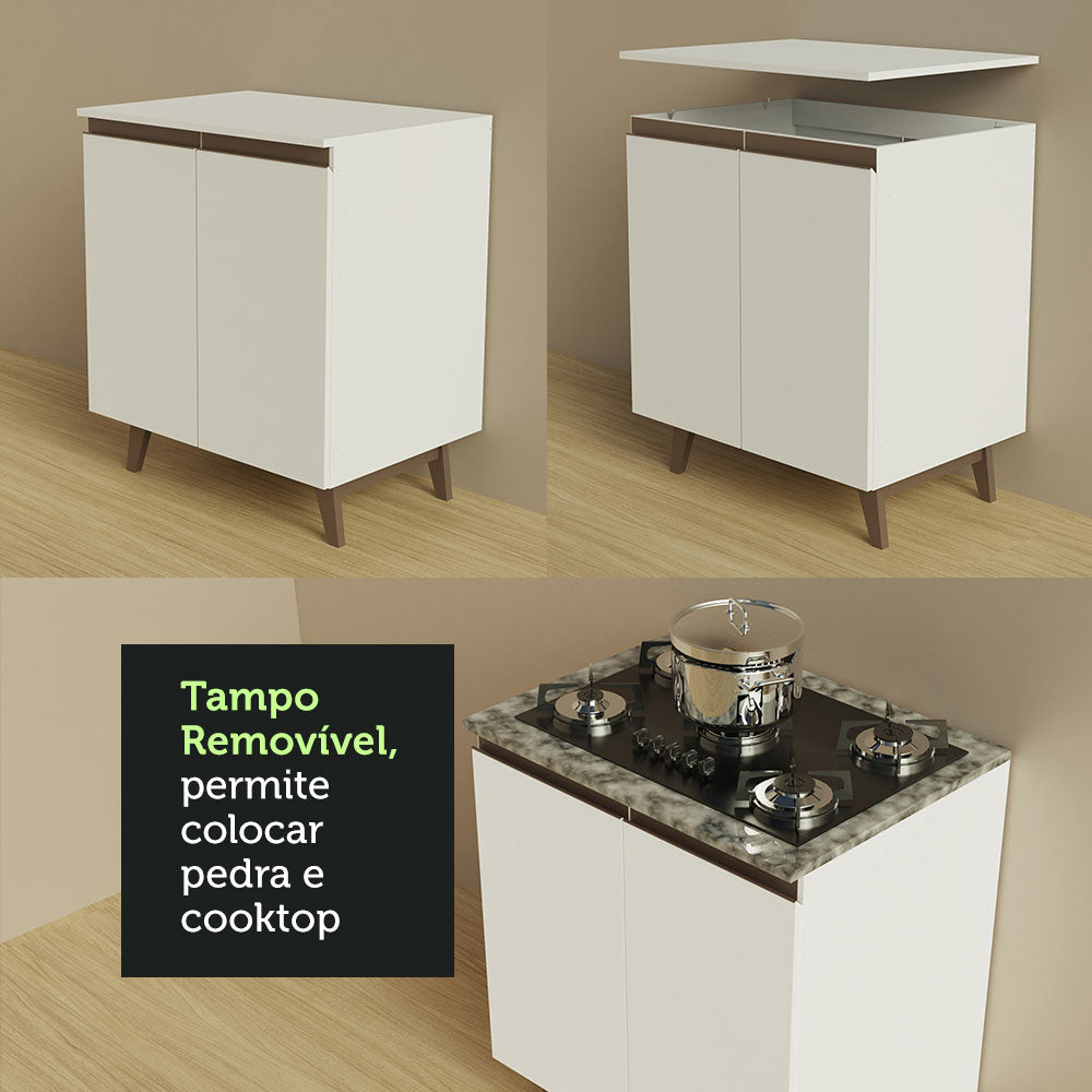 Cocina Integral 250cm Blanco Reims 01