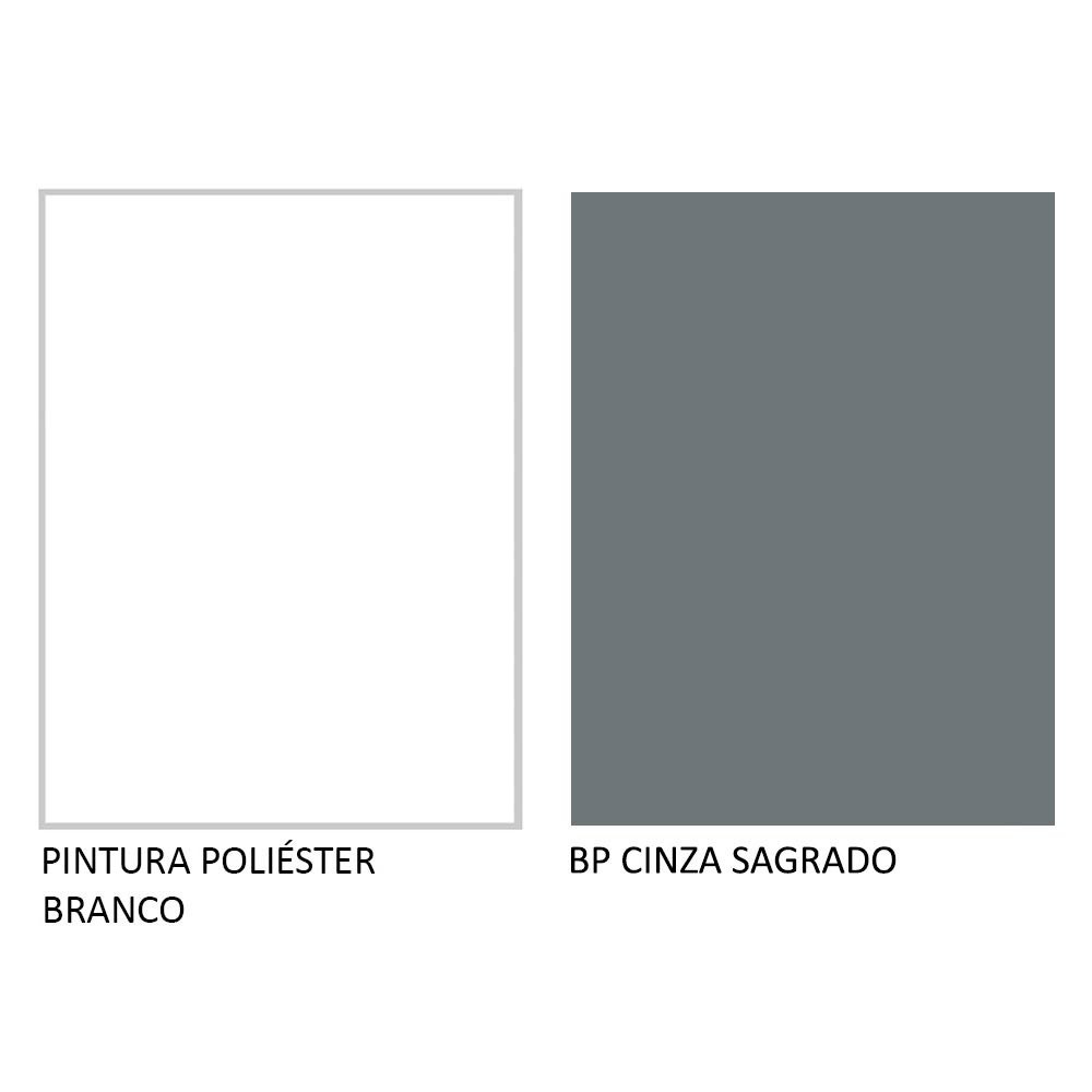 Kit con 2 Gabinetes Bajos 4 Puertas 3 Cajones Blanco/Gris Agata