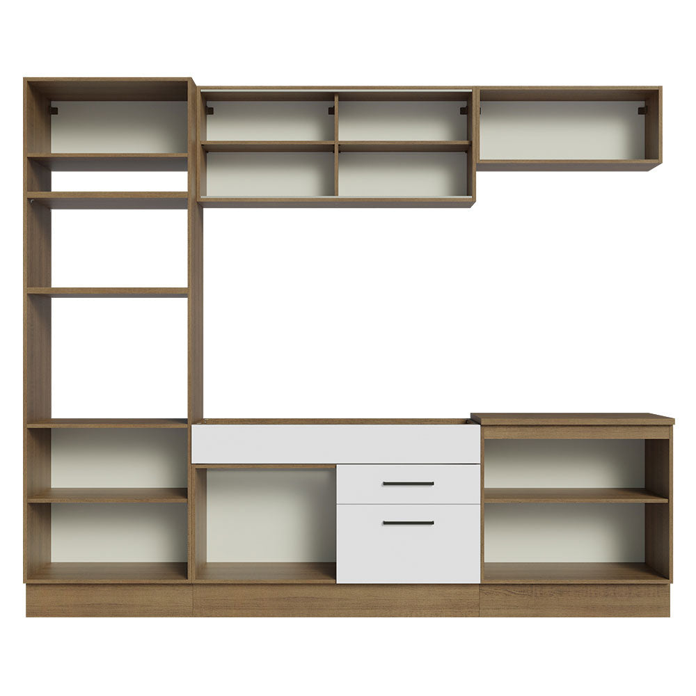 Cocina Integral 270cm Marrón/Blanco Agata 03