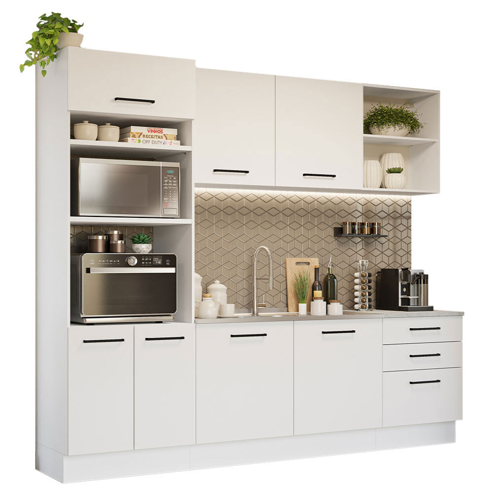 Cocina Integral 250cm Blanco Agata Madesa 01