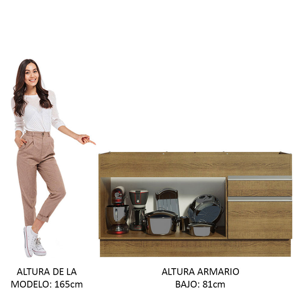 Mueble de Cocina Glamy 150 cm - Mostrador para Lavadero