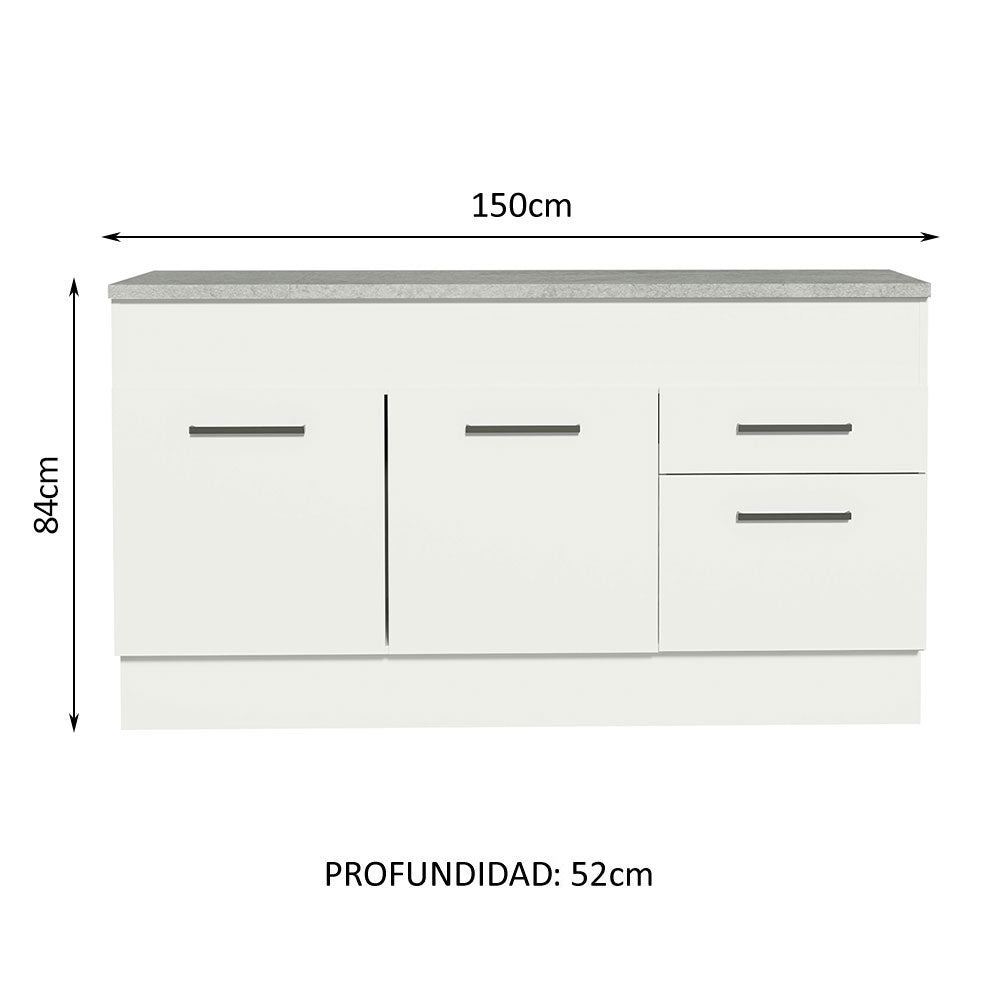 Mueble Inferior de Cocina Madesa Agata 150cm (Con Encimera)