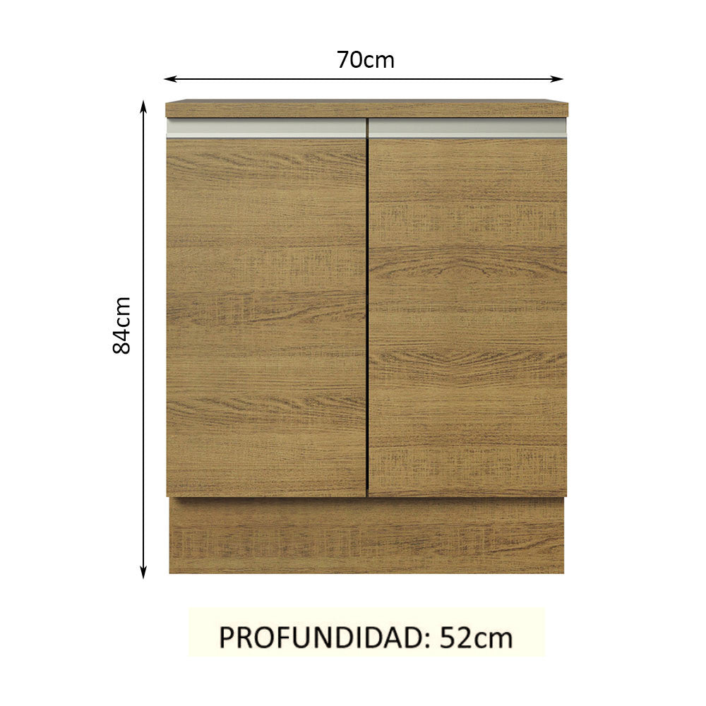 Mueble de Cocina Madesa Glamy 70 cm 2 Puertas Marrón