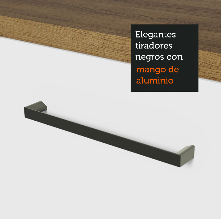 Mueble de Cocina Madesa Agata 70 cm 2 Puertas Marrón/Blanco