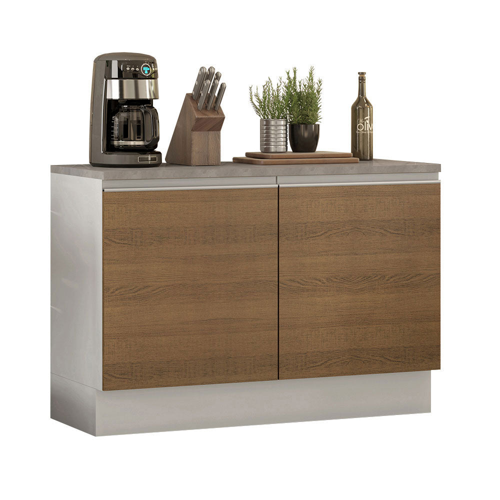 Mueble de Cocina para Fregadero Madesa Glamy 120 cm 2 Puertas (con Tablero) Blanco/Marrón