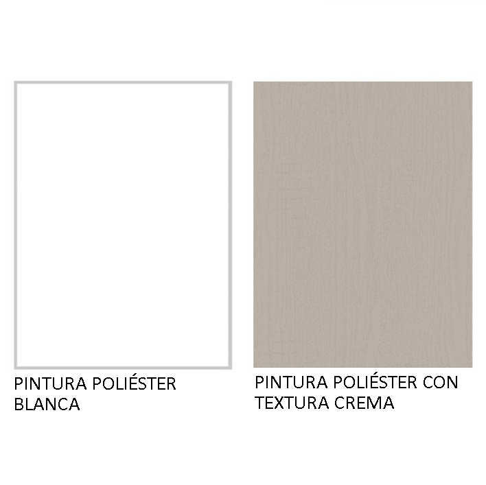 Mueble de Cocina 80 cm 2 Cajones Blanco/Crema Agata Madesa
