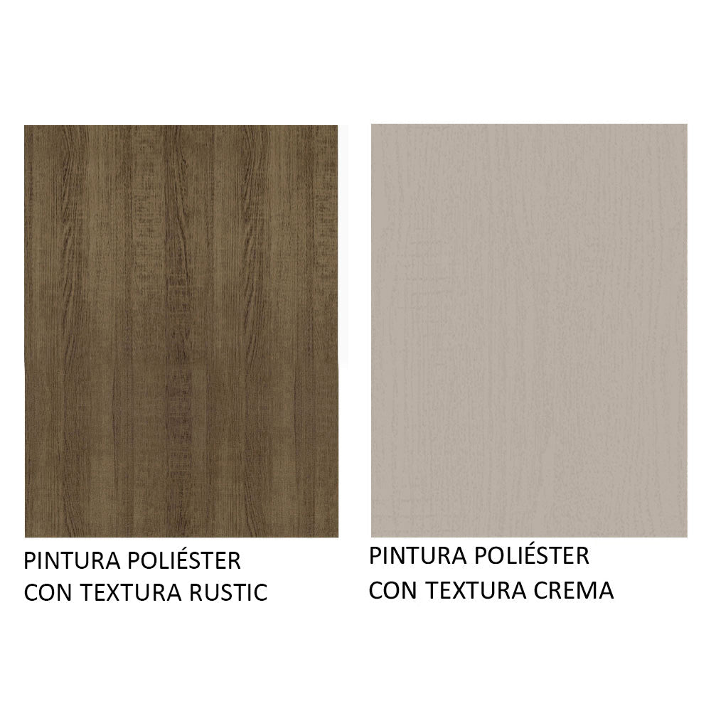 Mueble de Cocina para Horno 70 cm 3 Puertas Marrón/Crema Agata