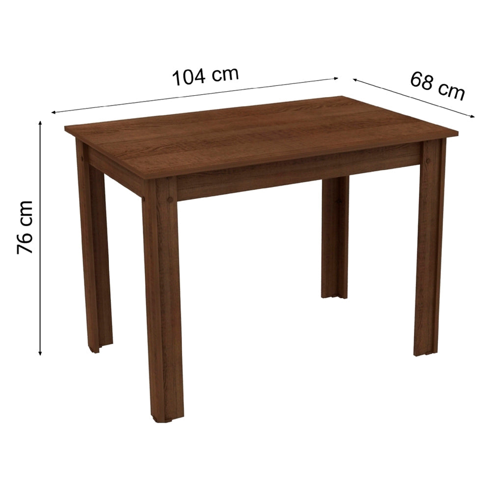 Juego de Comedor Mesa Madesa Rute Tapa de Madera con 4 Sillas