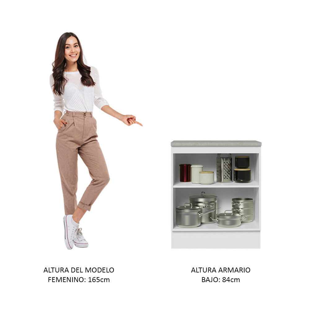 Mueble de Cocina 70 cm 2 Puertas Blanco Agata Madesa