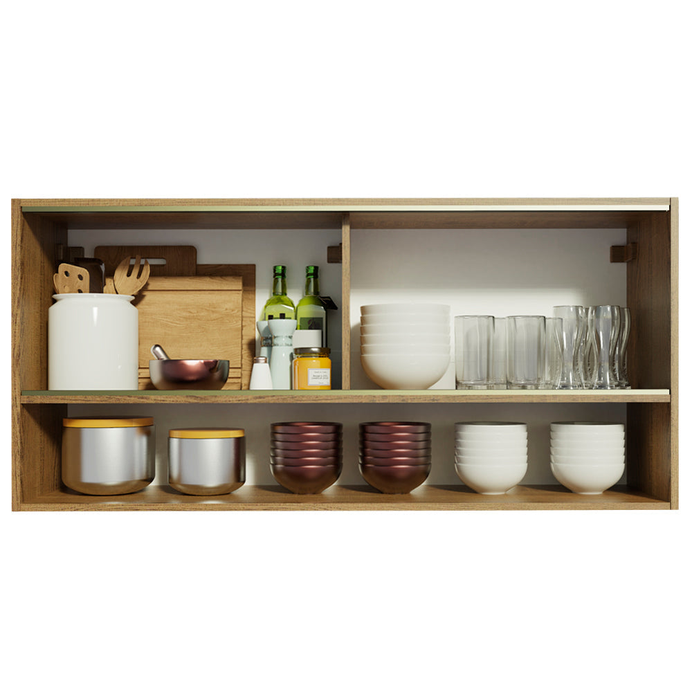 Alacena Madesa Emilly 2 Puertas Corredera Cristal Reflejo