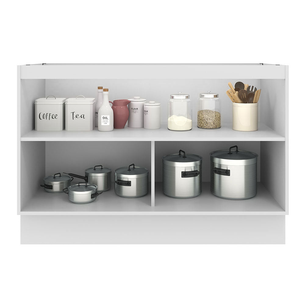 Mueble de Cocina para Fregadero Madesa Agata con 2 Puertas Blanco