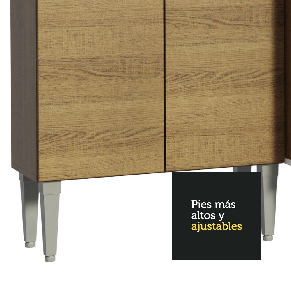 Cocina Integral 201cm Marrón Emilly Sky Madesa 04